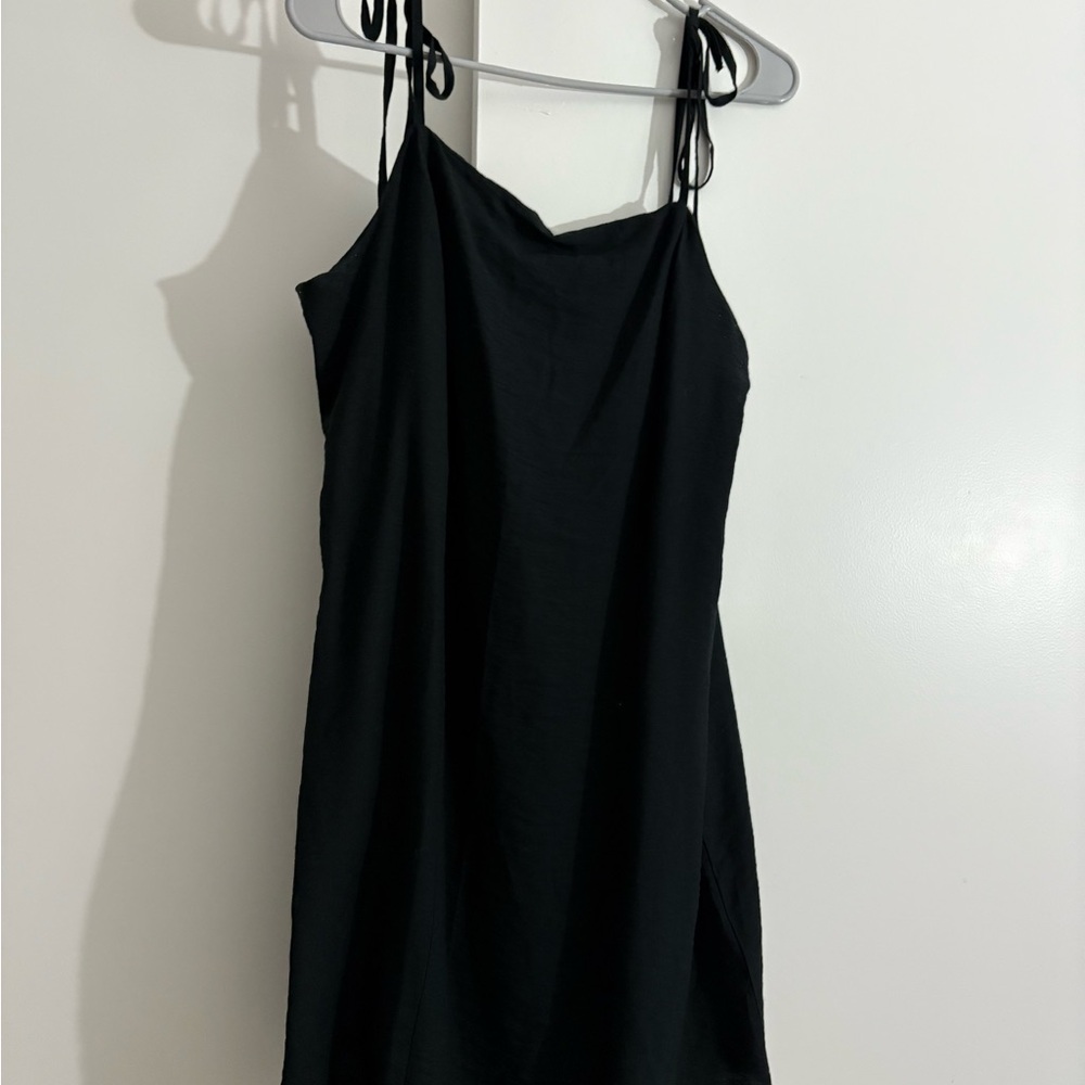 H&M Black Spaghetti Strap Slip Mini Dress